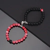 2Pcs/Set Lovers Beads Bracelet Natural Stone Distance Heart Magnet For Couple Bracelets Friendship Fashion Jewelry Gift - Image 6