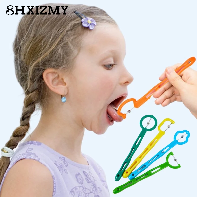 3/4PCS Kids Tongue Tip Lateralization Elevation Tool Tongue Tip Exercise Oral Muscle Training Autism Speech Therapy Talk Tool tongue exercise tool