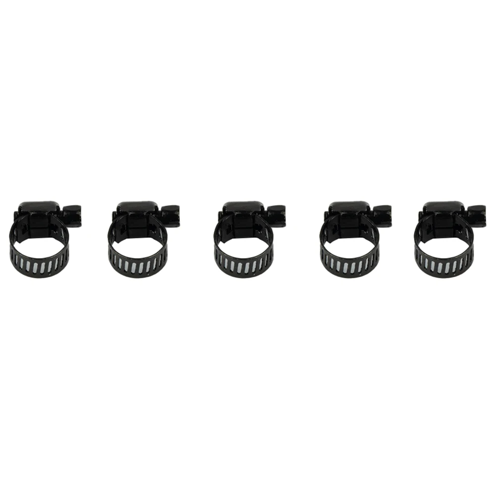 

Clips Pipe Clamps Clip Diesel Jubilee HOSE Mini Hose Petrol Pipe Clamps Stainless Steel 5pcs Accessories Black