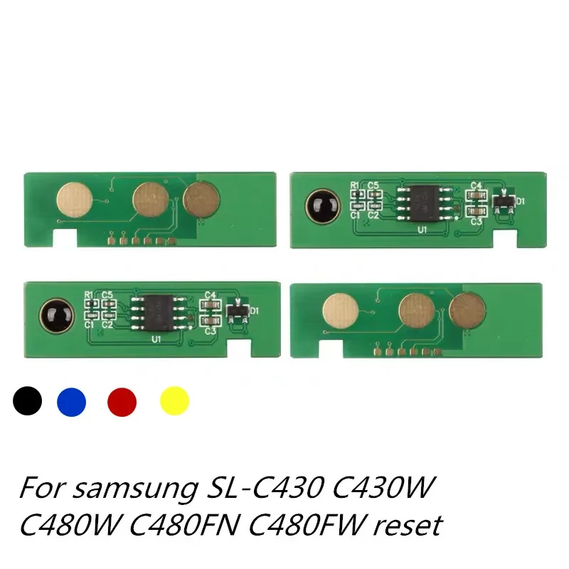 Color Toner Cartridge Chip for Samsung CLT-K404S CLT-404 CLT 404 SL-C430 C430W C480W C480FN C480FW Toner Chip Powder