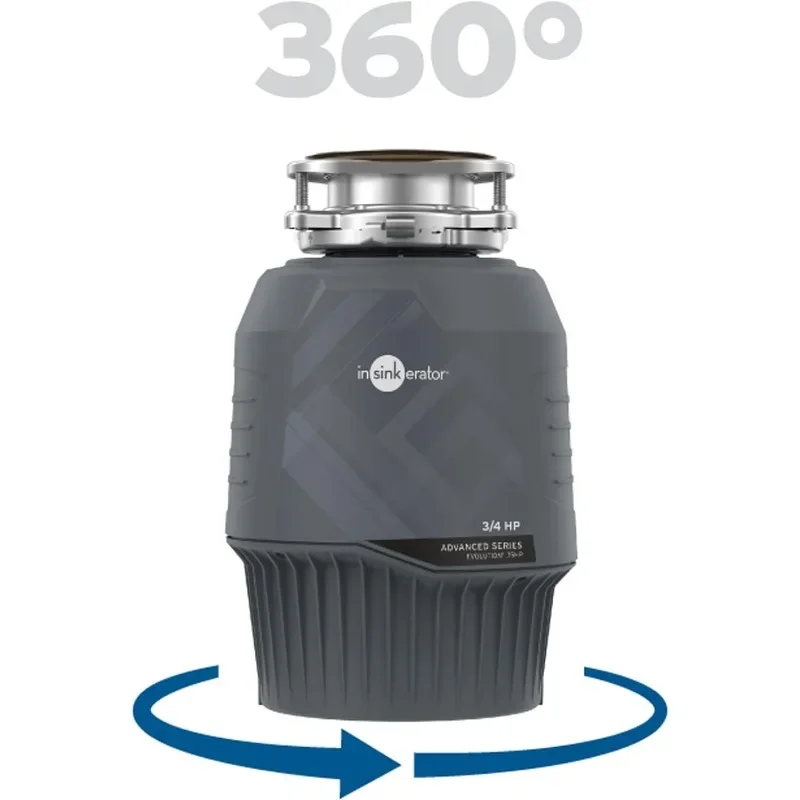 InSinkErator EVOLUTION 0.75HP 3/4 HP, Advanced Series EZ Connect Continuous Feed Food Waste Garbage Disposal, Gray 3