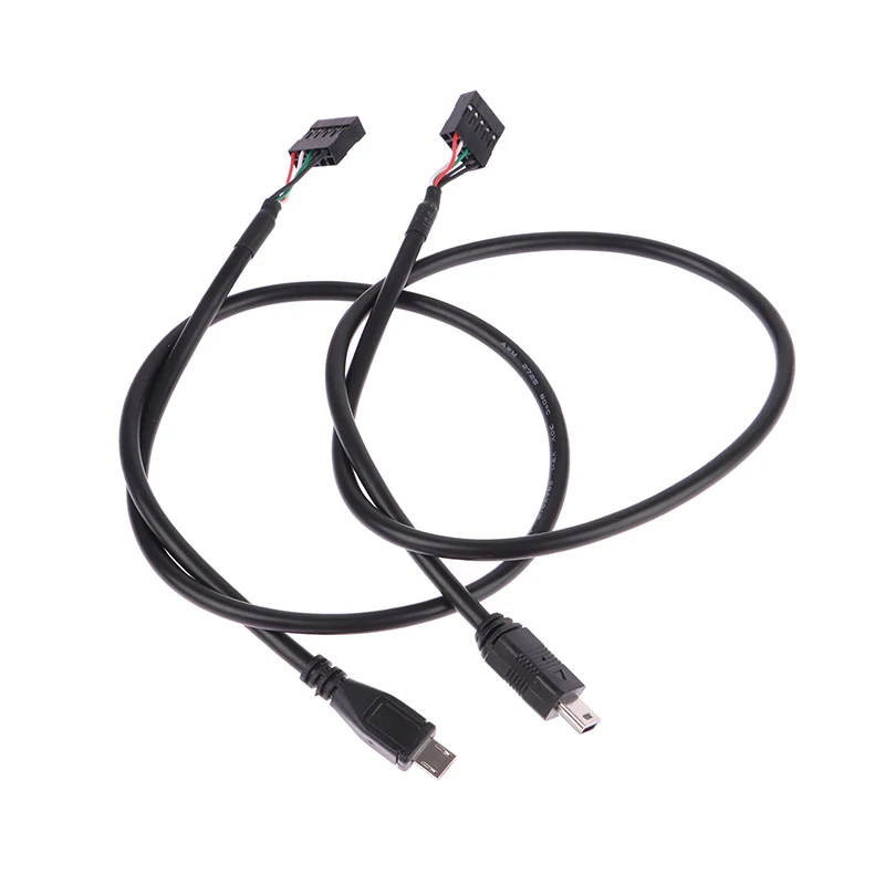 PC 컴퓨터 마더보드 알루미늄 호일 + 직조 메쉬 케이블, 9P-마이크로 USB-듀퐁 2.54mm, 5 핀 듀퐁 USB-마이크로 USB 데이터 코드