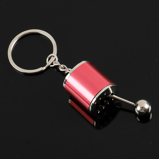 Auto Part Model Gear Box Keychain Six-speed Manual Transmission Shift Lever Keyring Key Chain Ring Keyrings Keyfob