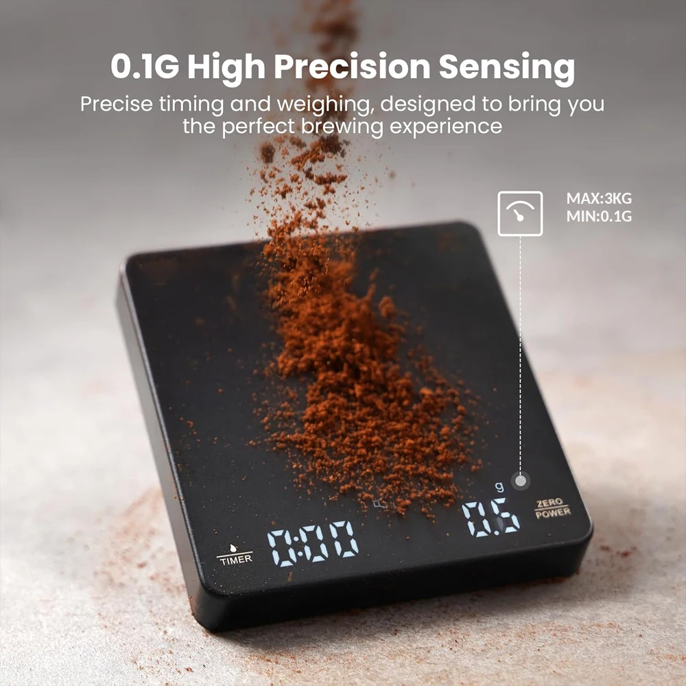 ميزان رقمي دقيق للقهوة مع مؤقت USB