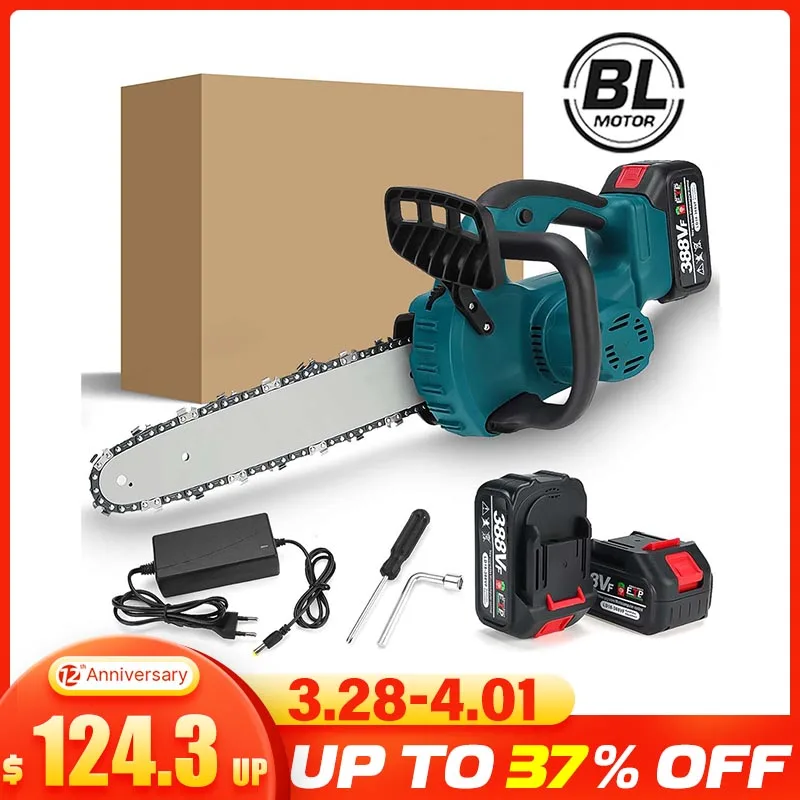 10 Inch Brushless Cordless Chainsaw Electric Saw Bracket Woodworking Cutter Machine Garden Pruning Tools For Makita 18V Battery |