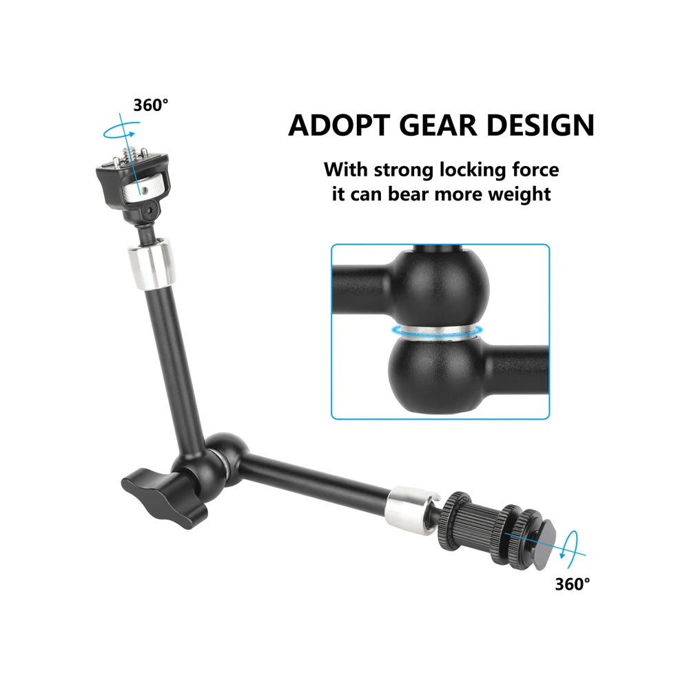 Camera 12.6inch Multipurpose Articulating Arm with Anti-Twist 1/4''-20 Mount Sho