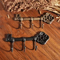 Cast Iron Coat Hook Hanger with 3 Hooks Iron Storage Organizer/Wall Hanging Rack Charming Wall Decor for Keys Clothes Hats 1