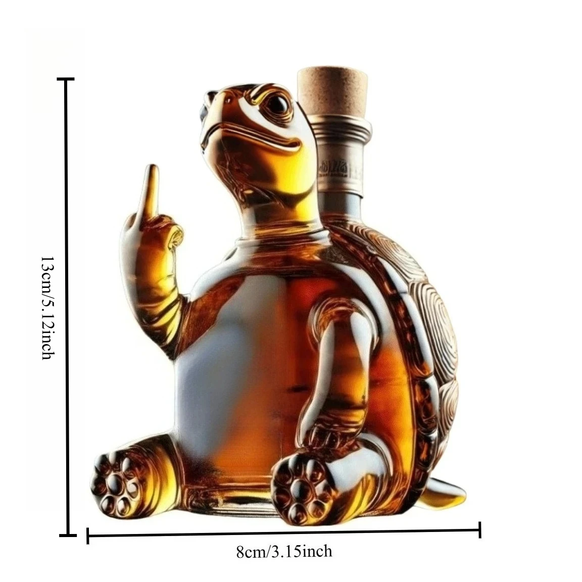 2026Funny Whiskey Bottle Middle Finger Turtle Glass Decanter Home Decor Booth Wine Bottle Statue Collection Toy Bar Accessories