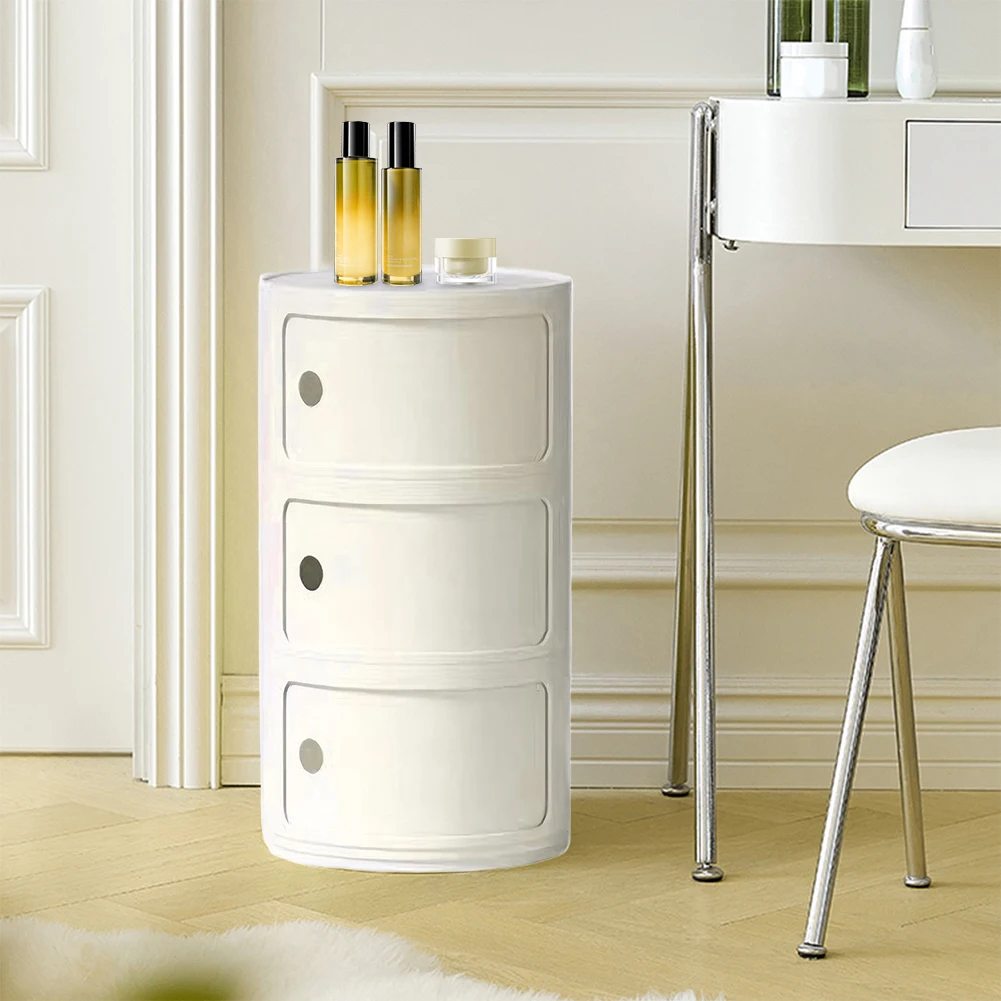 2/3 Layer Nordic Round Bedside Table Creative Sofa Side Table Bedroom Small Side End for Living Room Bedroom