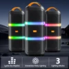 JYX Wireless Speaker, Portable Bluetooth Speaker, Karaoke Machine with 2 Microphone, LED Party Light 1
