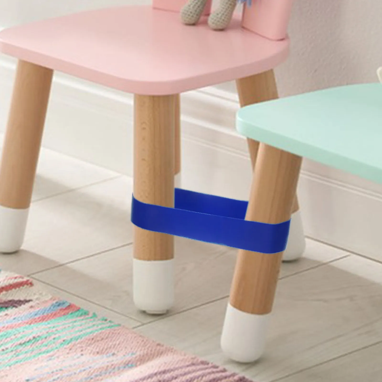 5Pcs 탄성 의자 밴드 컬러 유연한 교실 좌석 밴드 Fidgety Feet Relaxing Chair Straps 다채로운 도구