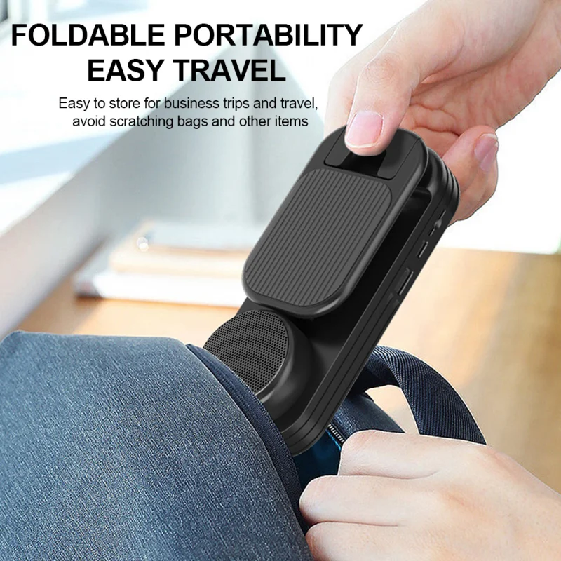 portable Phone Stand with Bluetooth Speaker Foldable Adjustable Mobile Phone Holder Anti-Slip Design Phone Support