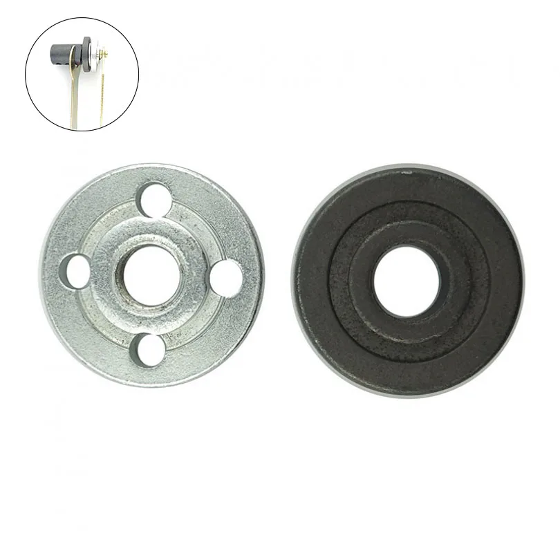 2pcs/set M10 Angle Grinder Accessories Metal Angle Grinder Flange Lock Nut Plate Grinding Disc Fittings for 9523 6pcs hss rotary file burr grinder router bit mill cutter engraving single groove woodworking electric grinding drill accessories