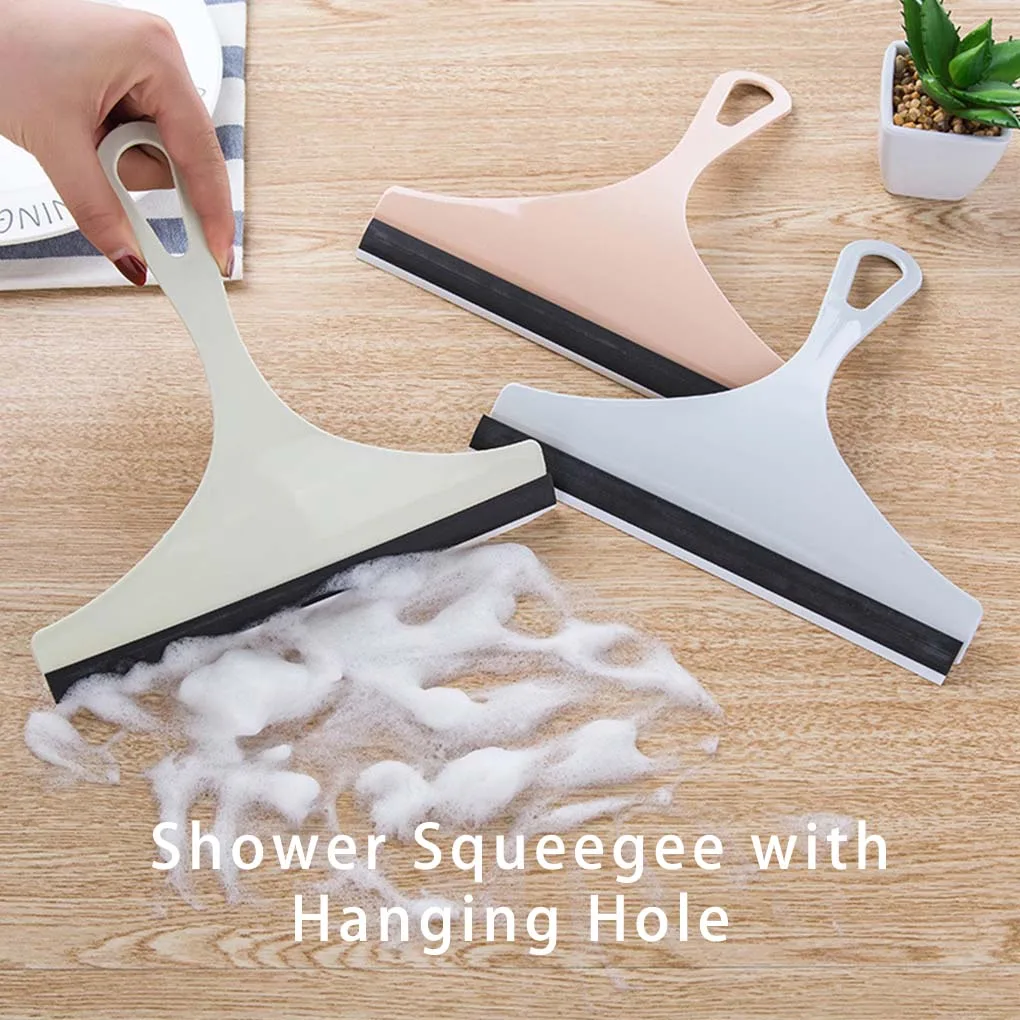 Cleaning Brush Comfortable Shower Squeegee Hanging Hole Window Cleaner Floors
