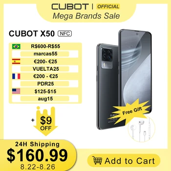 Cubot X50 Smartphone 8GB RAM 128/256GB ROM 64MP Quad Camera 6.67" FHD+ Screen 32MP Selfie NFC Global 4G LTE Mobile Phone 4500mAh 1