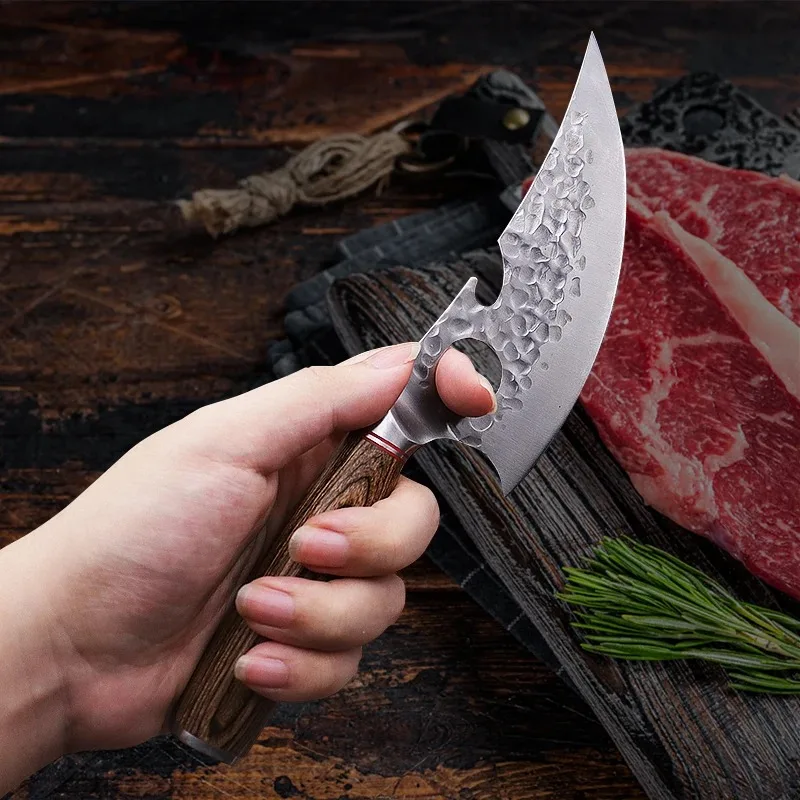 Forged Kitchen Chef Knife Stainless Steel Meat Fruit Boning Fishing Butcher Cleaver Knife Chicken Bone Scissors with Cover kitchen knife meat cleaver
