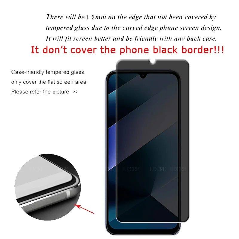 Premium Privacy Anti-Spy Tempered Glass Screen Protector - 4 Pack