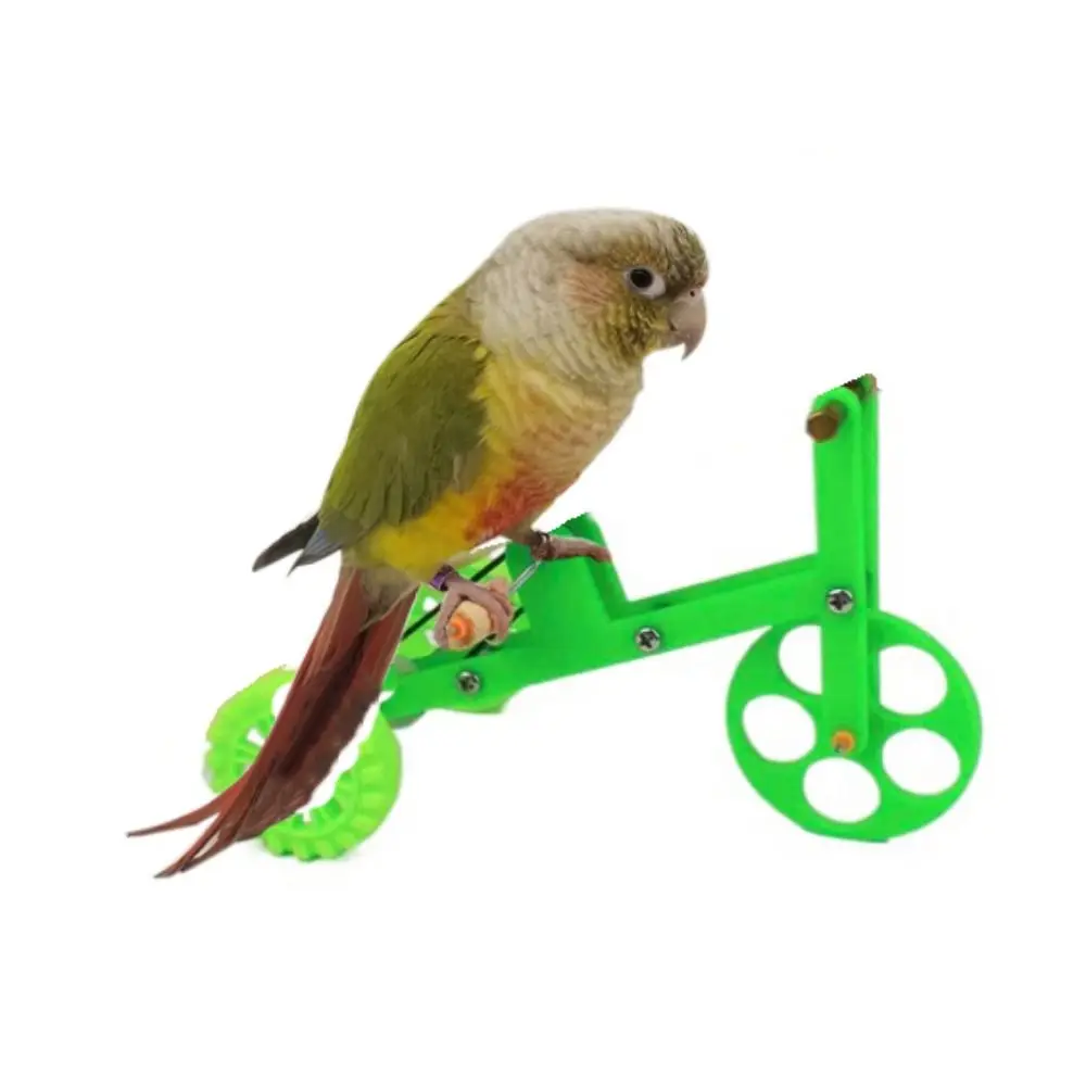Funny Parrot Bike Toy Birds Training Plaything Supplies Educational Interactive Props Parrot Toy Bird Toy For Parakeet Cockatiel Conure Lovebird