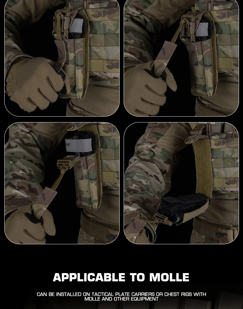 Schnellverschluss-Tourniquet-Träger, MOLLE-Montage, feldbereit, medizinische Tasche für Überlebensausrüstung, Chest Rig, Jagdzubehör – Detail 5