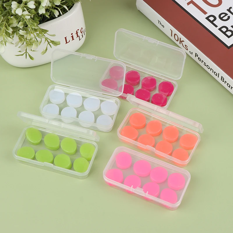 

8Pcs Soft Silicone Earplugs White Noise Reduction Soundproof Earplug Waterproof Swimming Accessories Ear Plugs for Sleep
