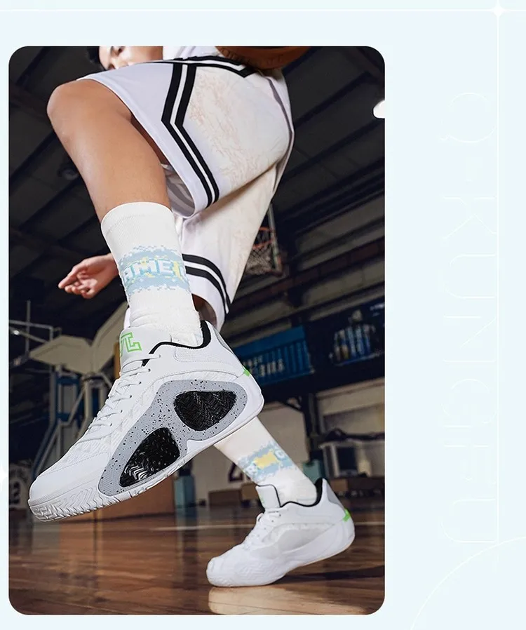 Marca clássica confortável antiderrapante tênis de basquete de cano baixo, tênis de basquete de ginástica, tênis de treinamento de basquete wearable