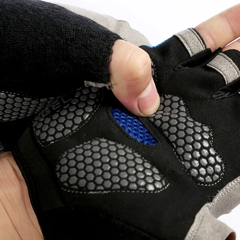Anti Slip Shock Breathable Half Finger Gloves Breathable Cycling Gloves Fitness Gym Bodybuilding Crossfit Exercise Sports Gloves 3