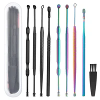Ear Wax Remover Cleaning Kit Pickers Ear Pick Earwax Cleaner Curette Spoon Care Removal Tool for Baby Adults Ear Care Set 1