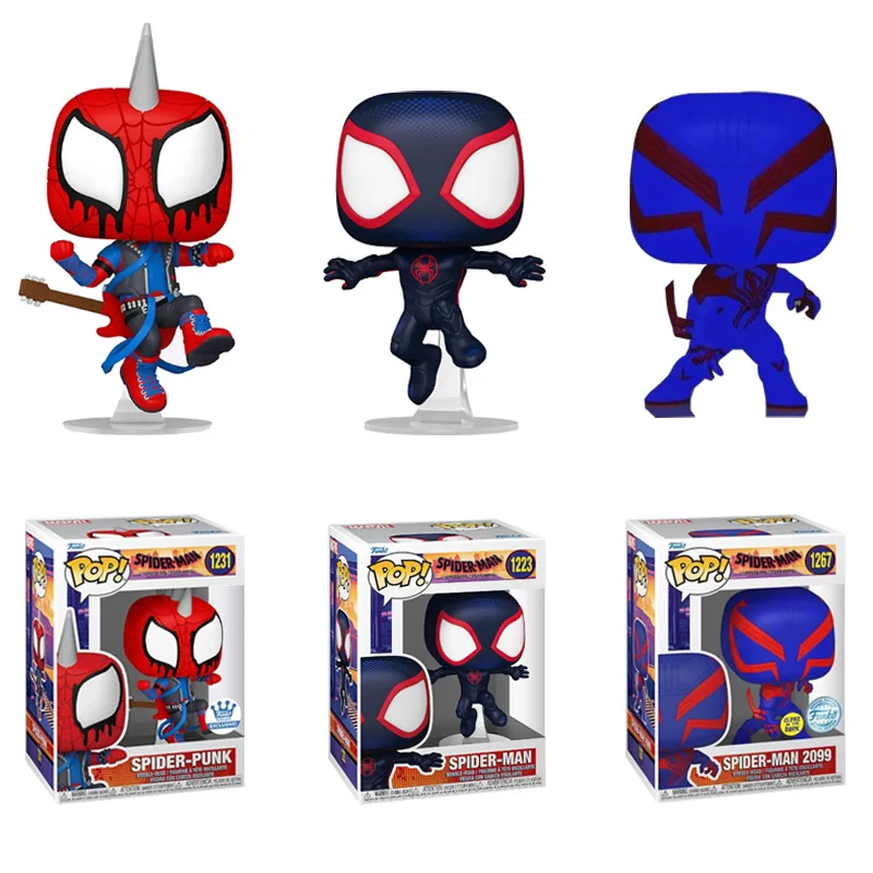 thumbnail image 1 of Nuevo modelo de exhibición de guitarra de Spider Man in the Universe de Funko POP de Anime para niños, juguetes de cumpleaños, regalo, 1 of 5