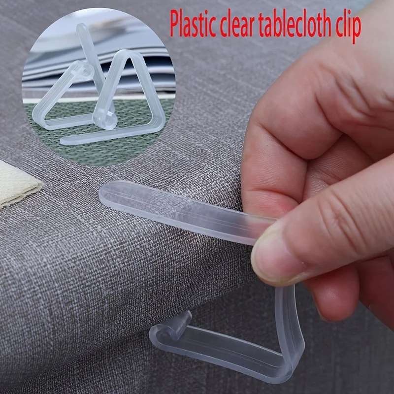 tablecloth clip fixing buckle transparent anti slip household table corner tablecloth clip fixing device plastic buckle 10pcs