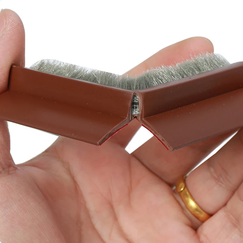 Door Stopper Door Bottoom Draft with Brush Wind Noise Reduction Seal Strip Under Door Sealing Blocker Guard Sealer Weatherstrip door stopper door bottom sealing strip