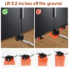 Furniture Lift Mover Tool Set 880LBS 360° Rotatable Heavy Duty Furniture Mover Set Labor-Saving Furniture Dolly and Lifter Tool 5