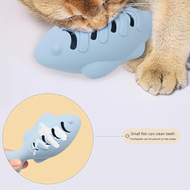 1pc Octopus-Shaped Cat Chew Toy - Interactive Treat Puzzle Feeder & Dental Teether，Self-Entertaining Silicone Pet Toy 4