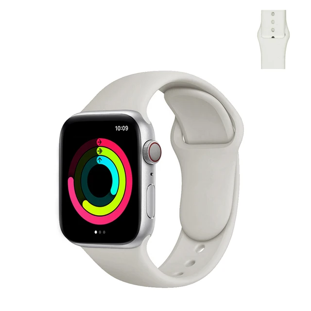 Sport Silicone Strap for Apple Watch Band 45mm 41mm 40mm 38mm Soft Bands Waterproof Wristbands for iWatch Series 7 SE6 5 4 3 2 1 46