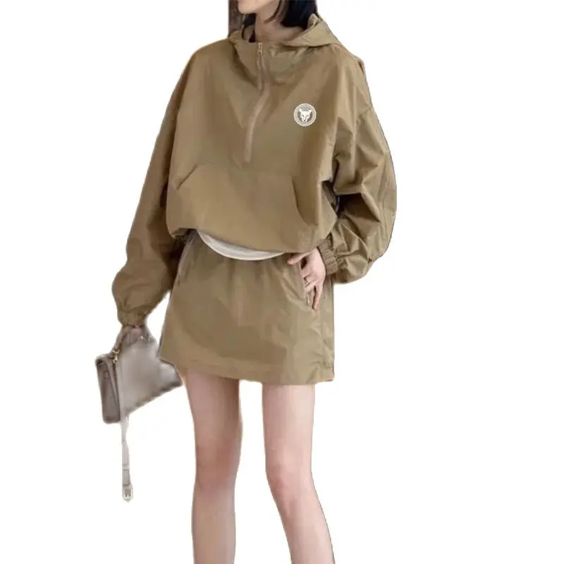 여성용 하이 퀄리티 골프 수트, 자외선 차단 코트, 한국 골프 의류, 스커트, 2 피스 세트, 여름 골프웨어, 2024 신상 