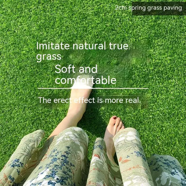 P82D Mesterséges Növényzet Táj Gyep Hamis Fű Beltéri Kültéri Golf Zöld Nedvességálló Penészálló Mosható Könnyű - Image 6