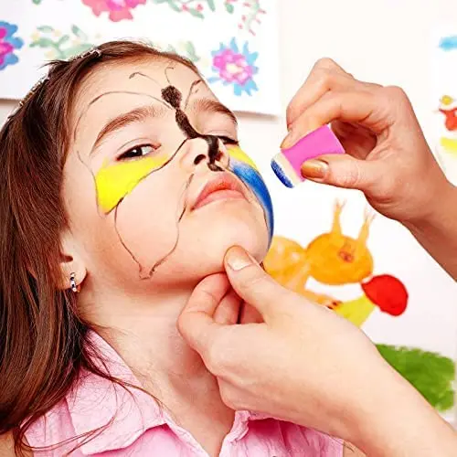 Bowitzki Finger Daubers Sponge Face Paint Foam 25 50 Pieces Craft Set Body Painting Drawing Sponge Dauber Chalk