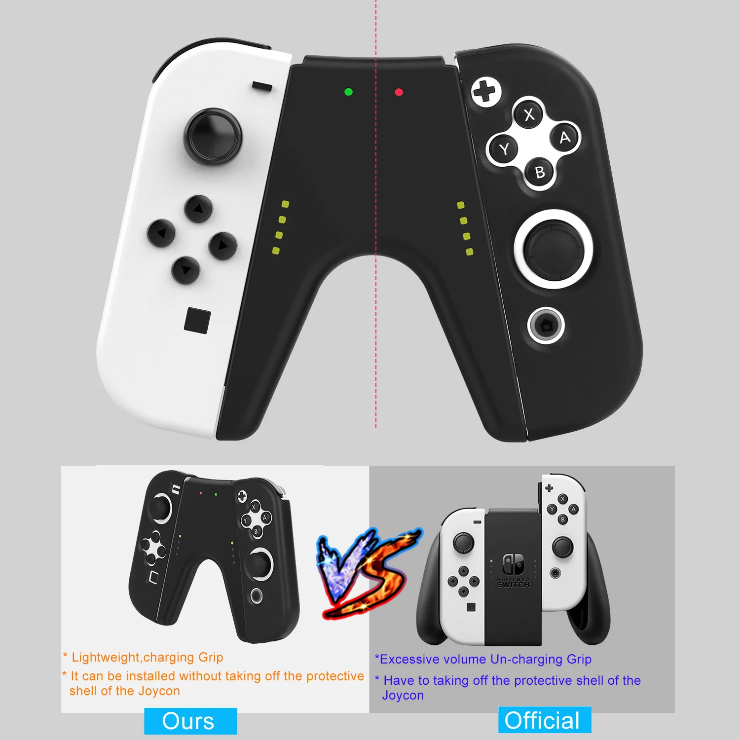 Switch本体　コントローラー、ジョイコン2個、SD128GB、カバー、充電器 Switchのジョイコンを差すだけで充電！Joy-Con2個用／4個用の