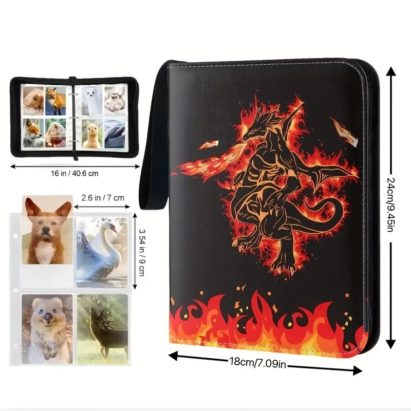 Trading Card Binder-4 Pocket, 400 Pockets Card Holder Album