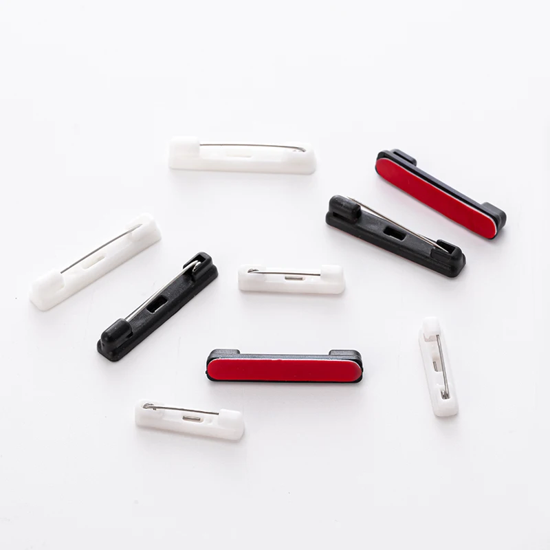 50 teile/los Sicherheit Brosche Pin Bar Blank Basis Mit Kleber Rückseite Für DIY Schmuck Machen Namensschild Abzeichen Ersatz Zubehör – Detail 1