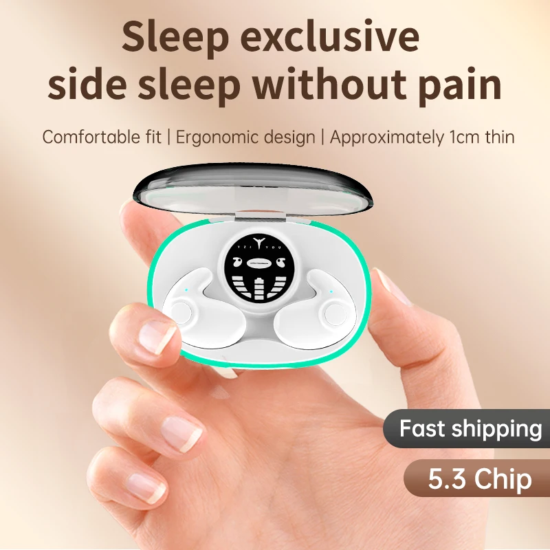 Digital Display Sports Ear Buds IPX5 Waterproof Earphones for Phone Laptop Bluetooth Headphones Wireless Earbuds 48hrs Talk Time