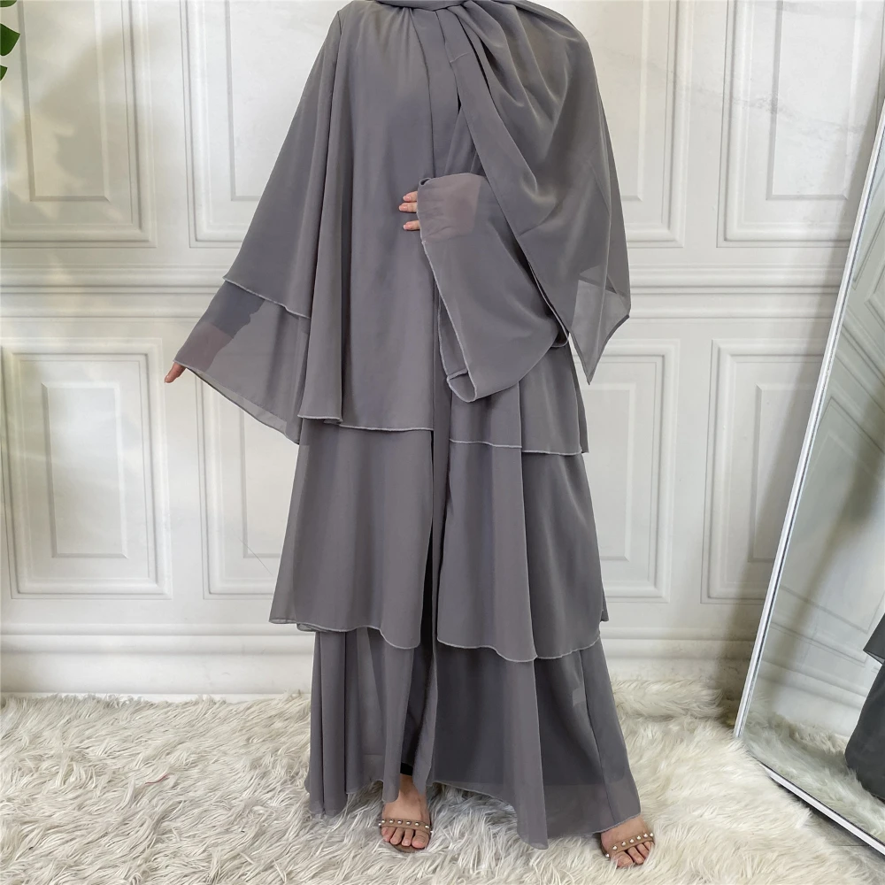 Однотонное открытое кимоно Abaya женское размера плюс Абая для женщин женская