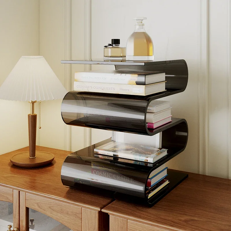 Storage Rack Book Display Stand Cube Storage Organizers Bookshelf Storage Cube Shelf Acrylic Sofa Side Internet Celebrity Home Bedroom Bedside Table Magazine Furniture