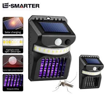 LED 태양열 모기 퇴치 램프, UV 전기 충격 모기 퇴치, 인간 지능형 유도, 야외 방수 벽 조명