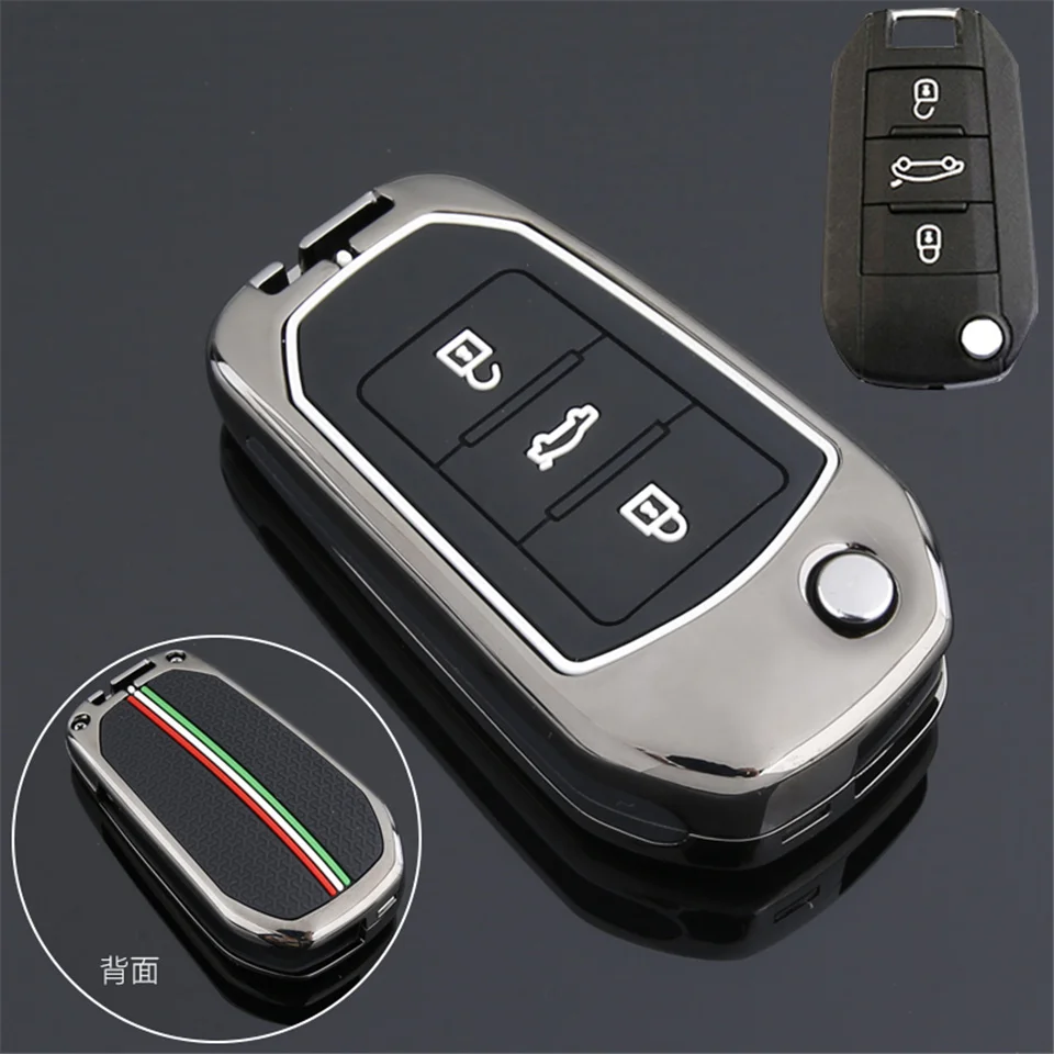 Custodia per chiave auto per Peugeot 207 3008 208 308 2008 307 508 5008 407 301 206 Citroen c1 c2 c3 c4 grand picasso c5 ds 3 5 Borsette Copertura - S0975ab77db8645918f4982f74d489b93O