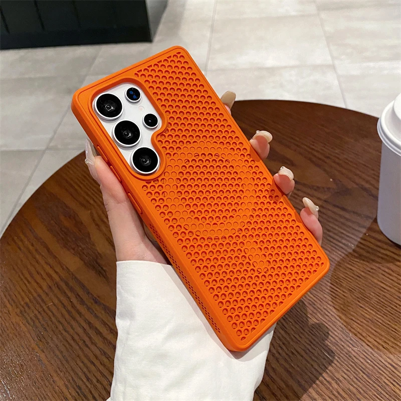 Luxury Heat Dissipation Breathable Magnetic Wireless Charging Phone Case