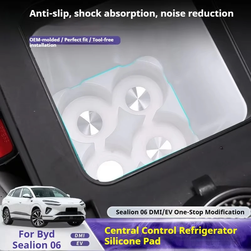 BYD Sealion 06 EV/DMI 냉장고 실리콘 보호 패드 미끄럼 방지 냉장고 매트 컵 홀더 자동차 인테리어 액세서리