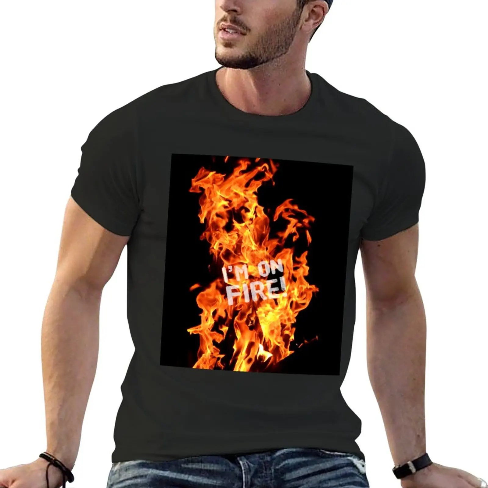 

I’m on fire! T-Shirt tops sublime slim fit t shirts for men
