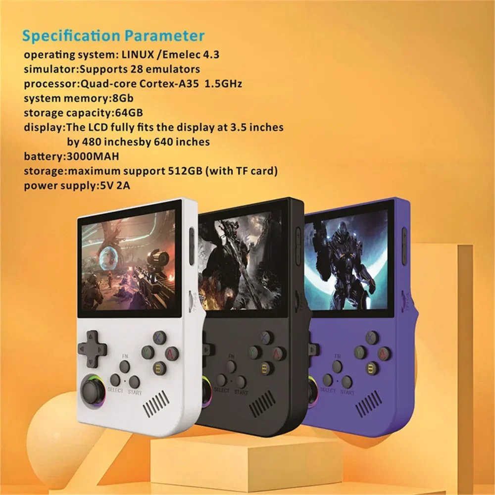 XGB36 128GB 15000 Game Retro Game Handheld Console Open Source for Linux System 30+ simulator 3D joystick for PSP/PS1/SFC/GBA