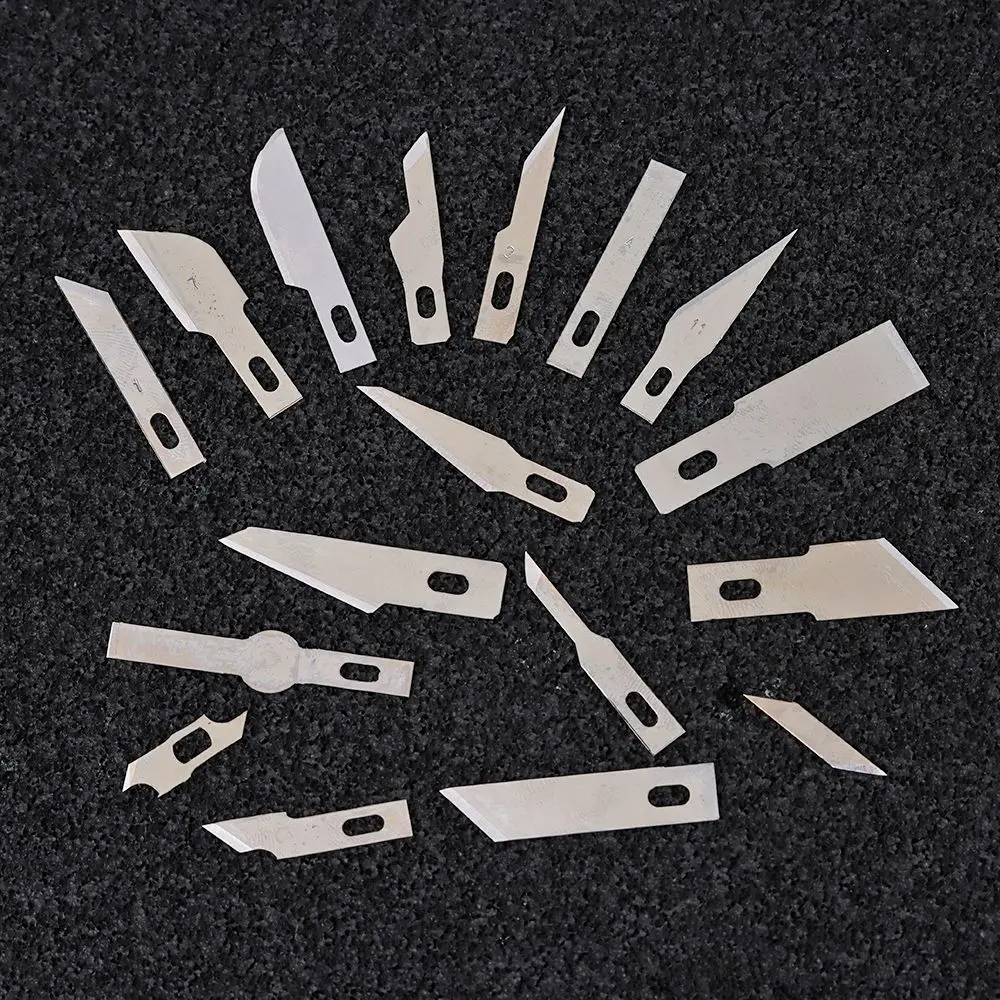 

5Pcs Craft Knives Scalpel Knife Parts 10pcs Blades Cutter Engraving Non-Slip Metal Scalpel for Mobile Phone Repair Hand Tools
