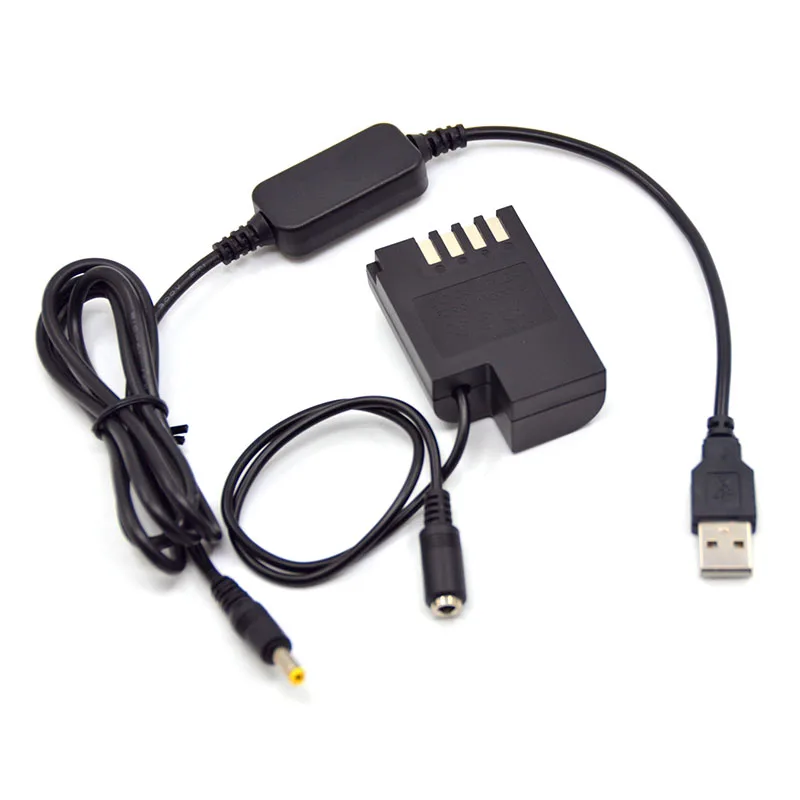 Power Charger USB Cable+DMW-BLF19 BLF19E Dummy Battery DMW-DCC12 DC Coupler for Lumix DMC-GH3 DMC-GH4 DMC-GH5 DMC-GH5S GH3 GH4